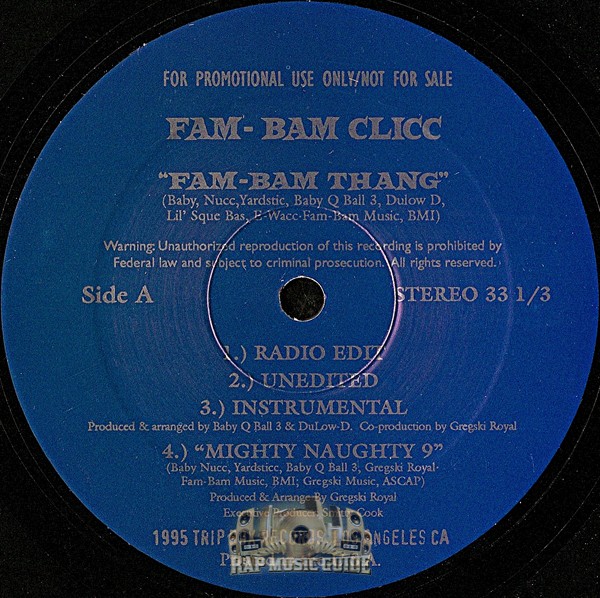 Fam Bam Clicc - Fam Bam Thang: Record | Rap Music Guide